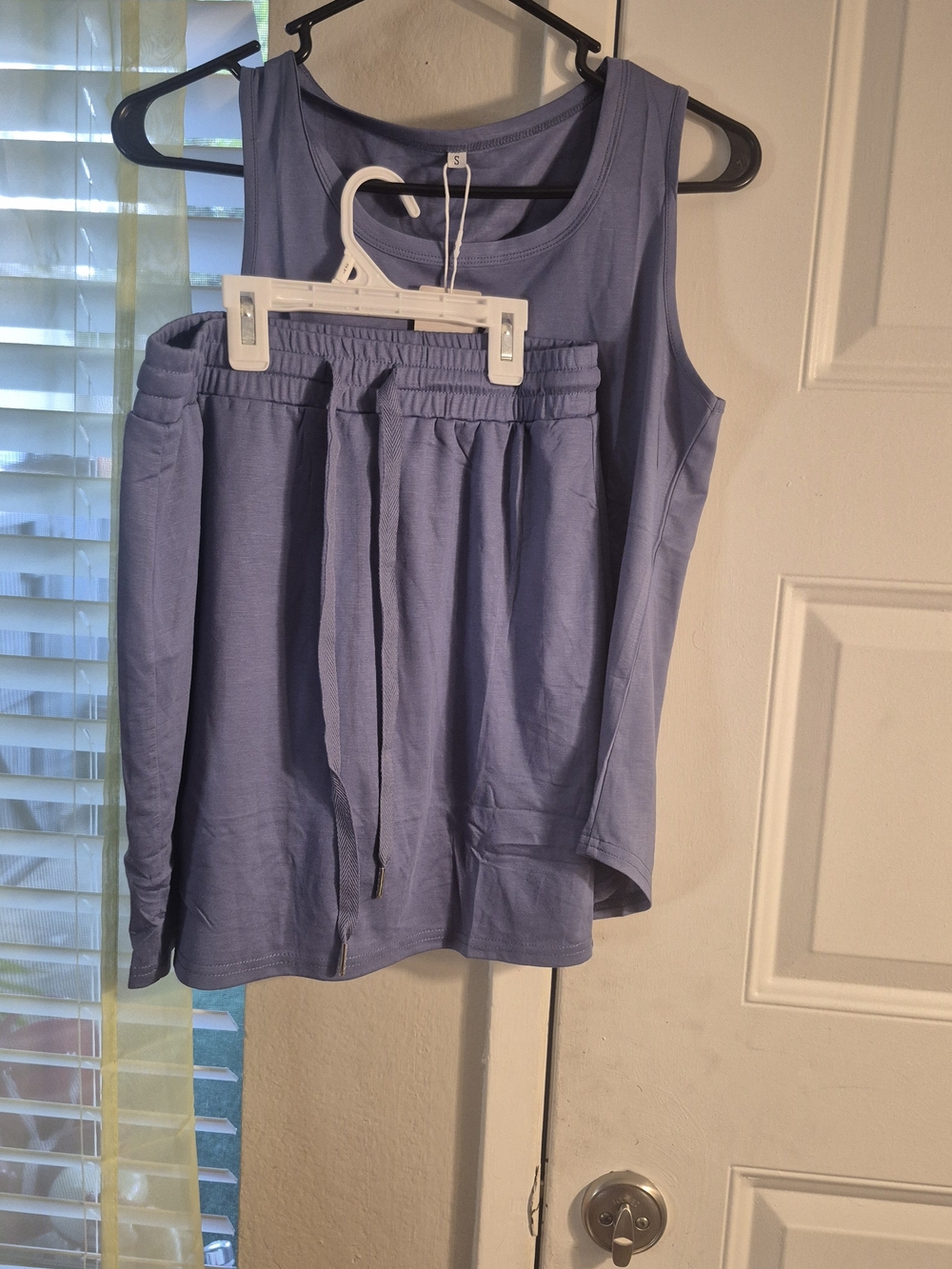 Sleeveless Tank and Drawstring Skirt Set - Lavender Blue